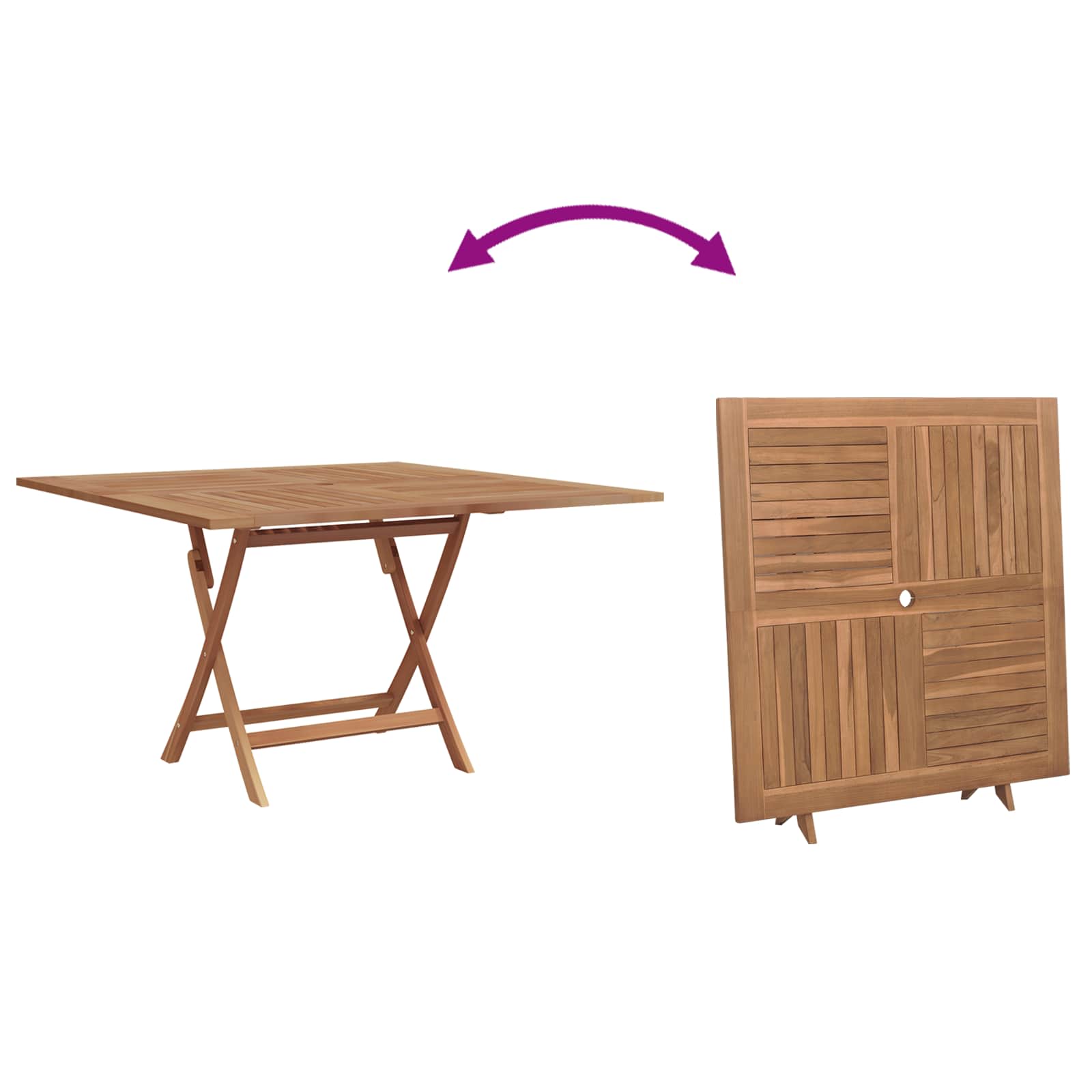 Ensemble de salle à manger pour jardin Marron Teck massif - XIOS