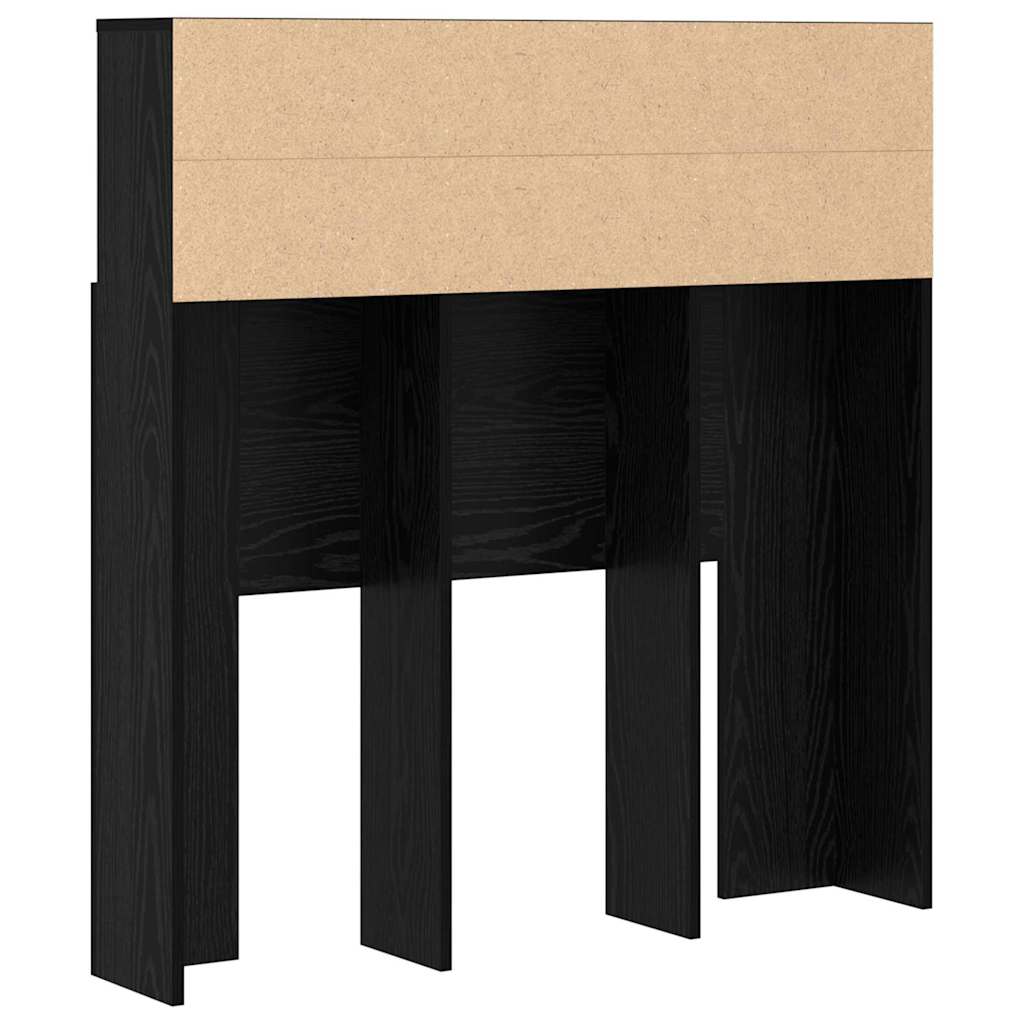 Cabinet de Tête de Lit avec étagère Chêne noir Bois Composite - XIOS