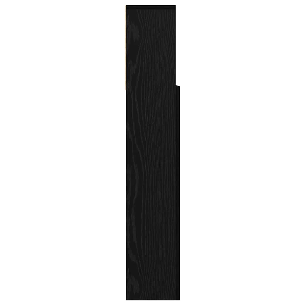 Cabinet de Tête de Lit avec étagère Chêne noir Bois Composite - XIOS