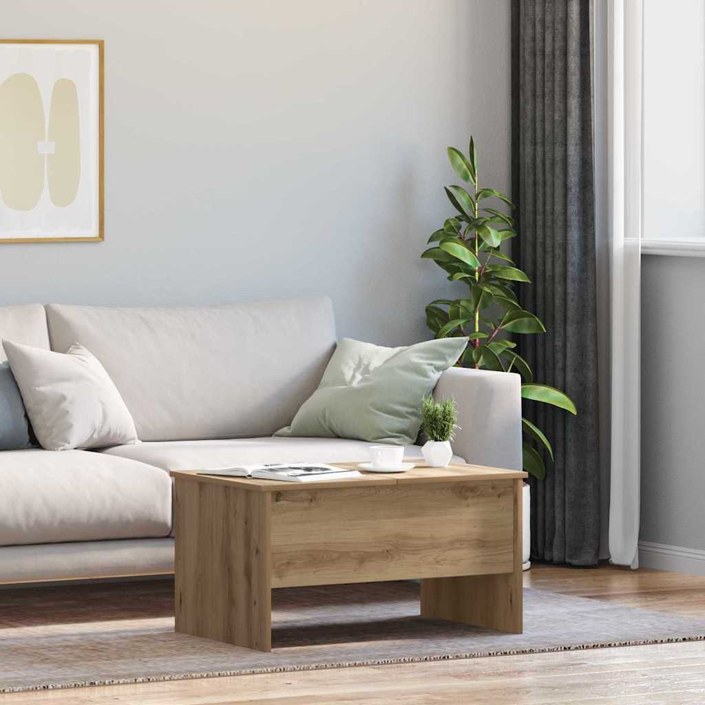 Table basse chêne artisanal 80 x 50,5 x 42,5 cm - XIOS