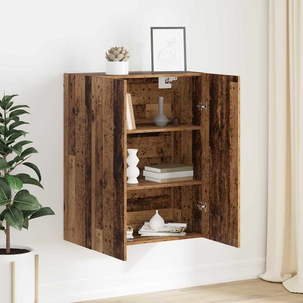Armoire suspendue Montage mural Bois ancien 69,5 x 34 x 90 cm - XIOS