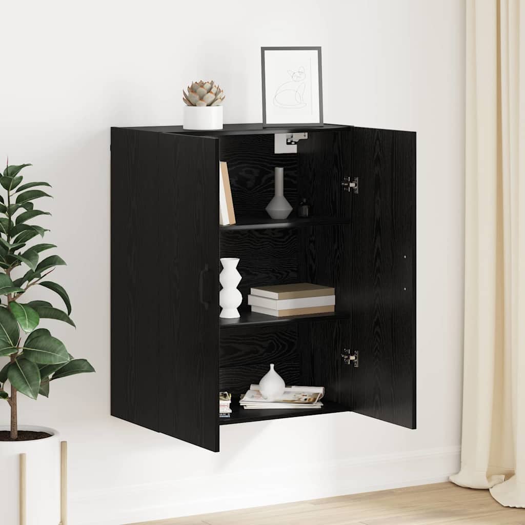 Armoire suspendue Montage mural Chêne noir 69,5 x 34 x 90 cm - XIOS