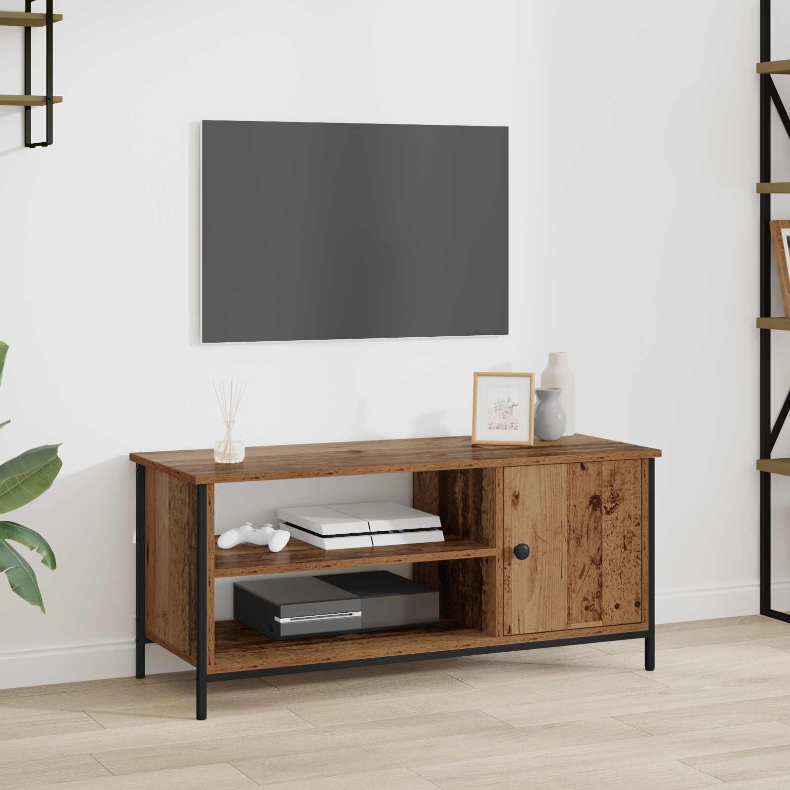 Meuble TV Bois Ancien 100 x 40 x 45 cm Bois d'ingénierie - XIOS