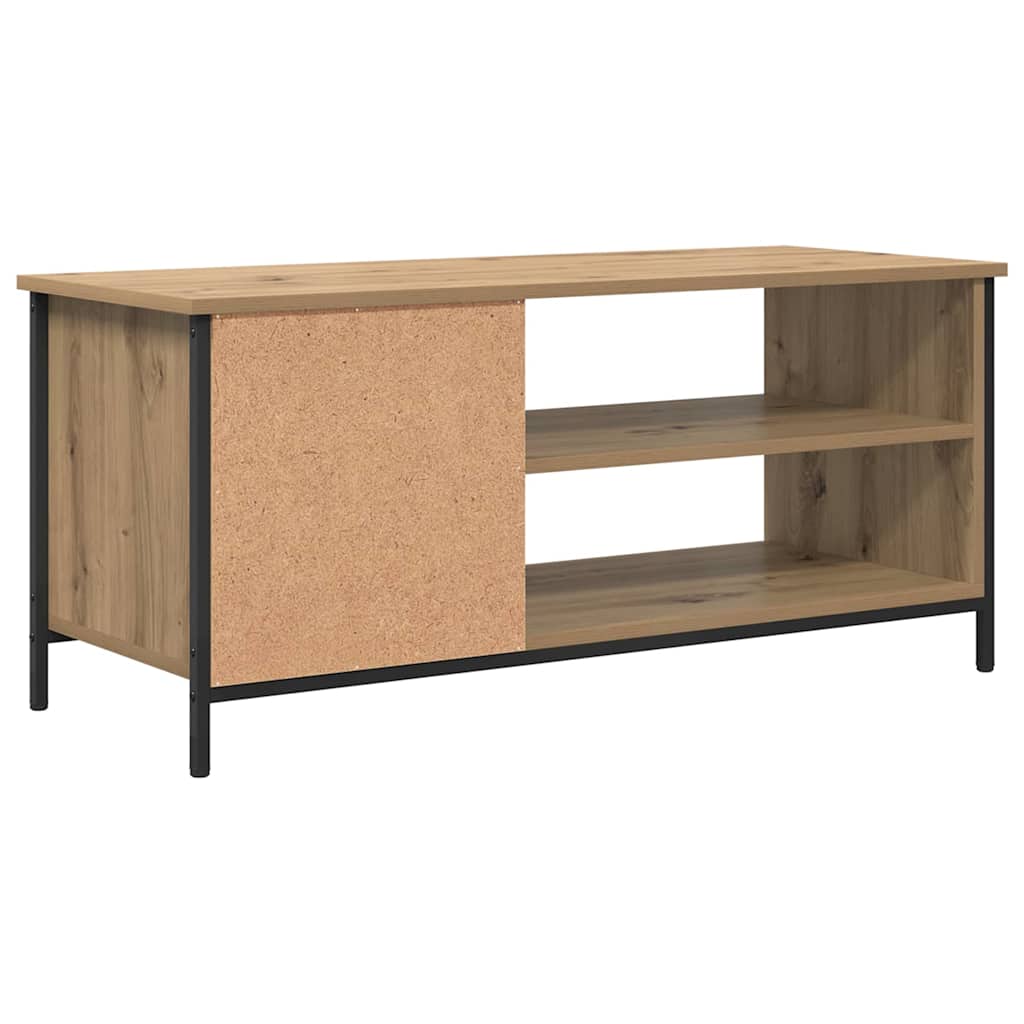 Meuble TV chêne artisanal 100 x 40 x 45 cm Bois d'ingénierie - XIOS