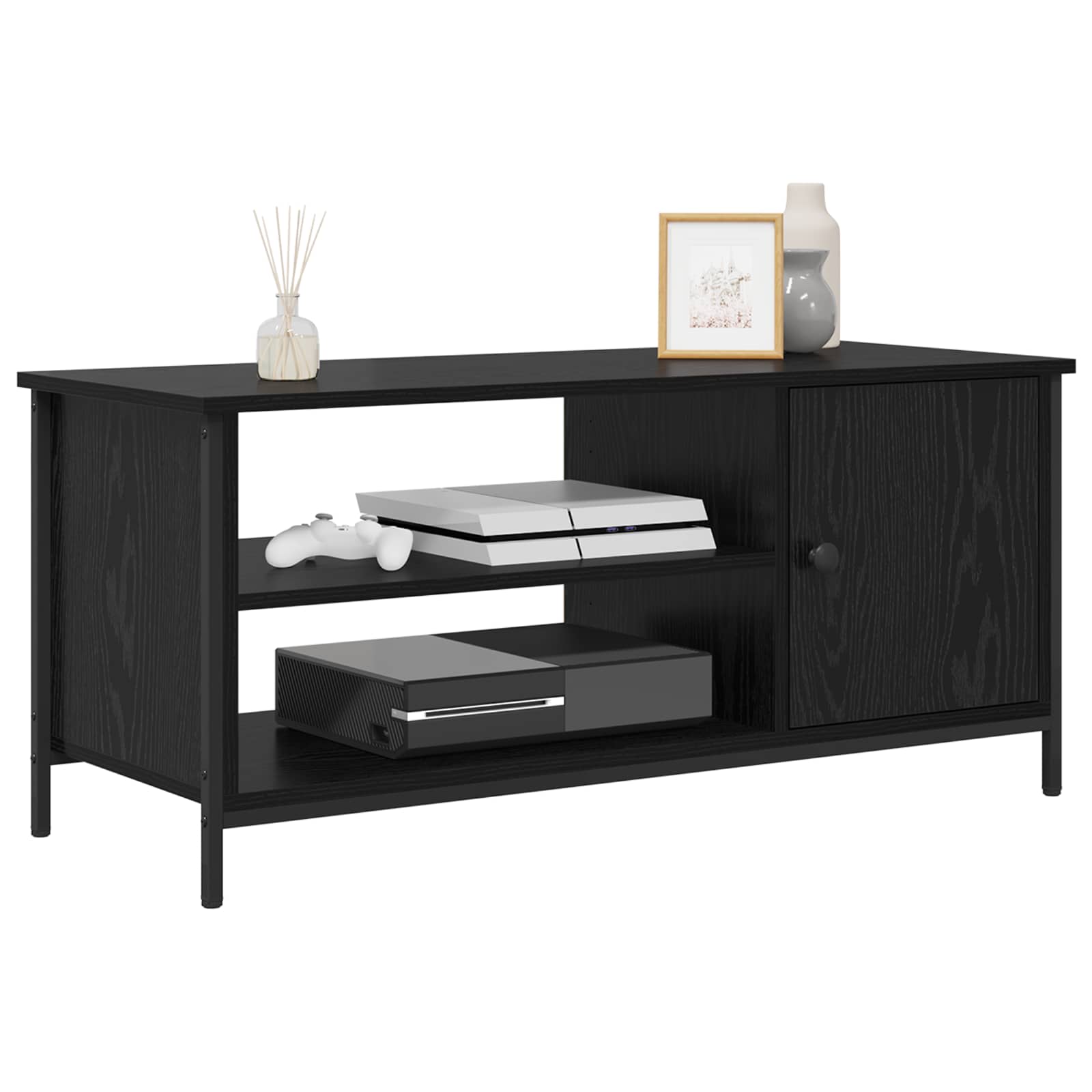 Meuble TV Chêne noir 100 x 40 x 45 cm Bois d'ingénierie - XIOS