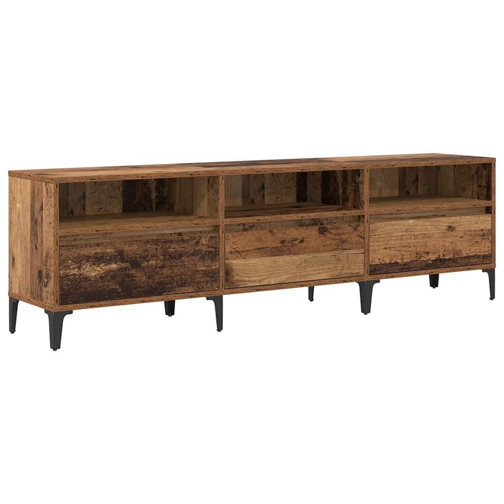 Meuble TV Bois Ancien 150 x 30 x 45 cm Bois d'ingénierie et fer - XIOS