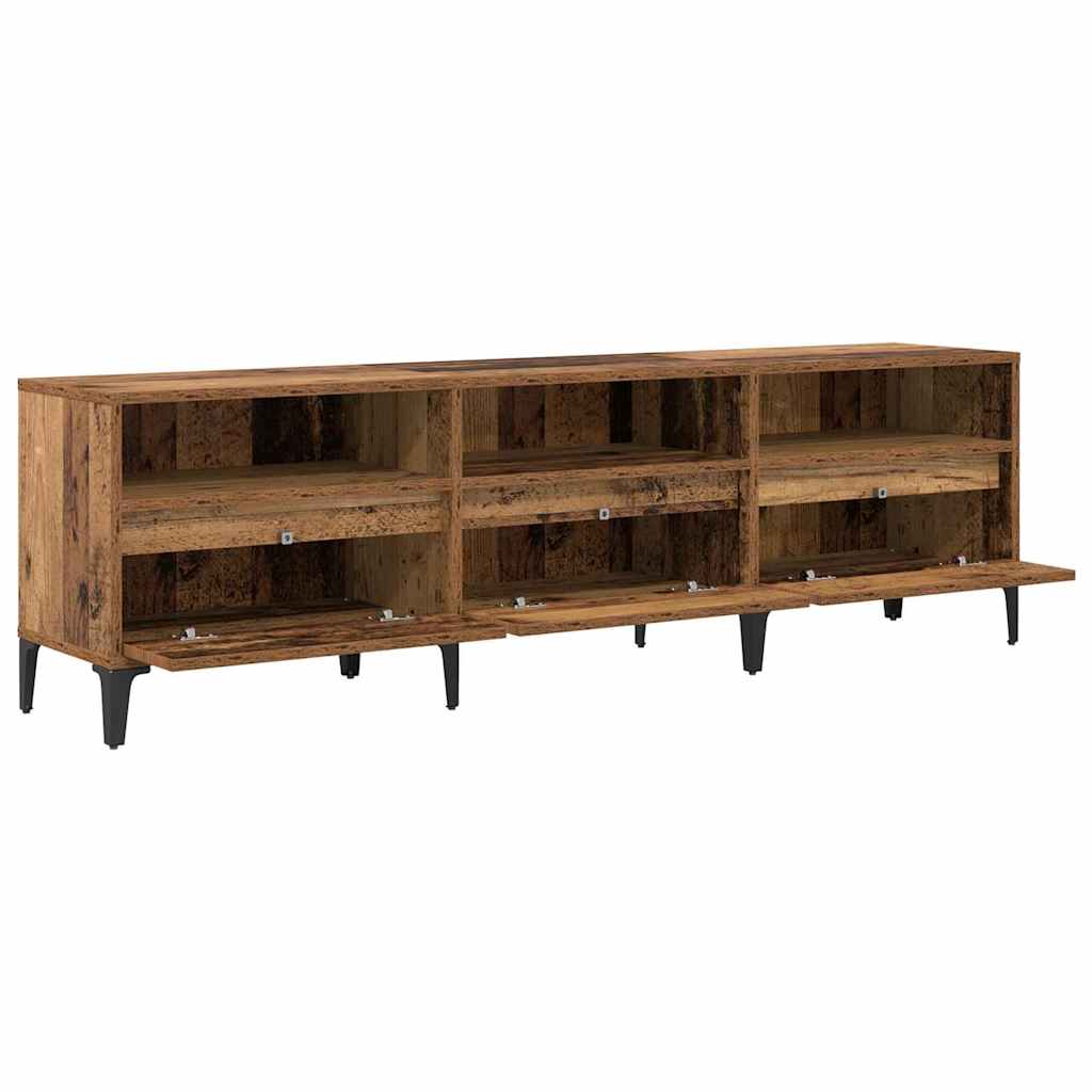 Meuble TV Bois Ancien 150 x 30 x 45 cm Bois d'ingénierie et fer - XIOS