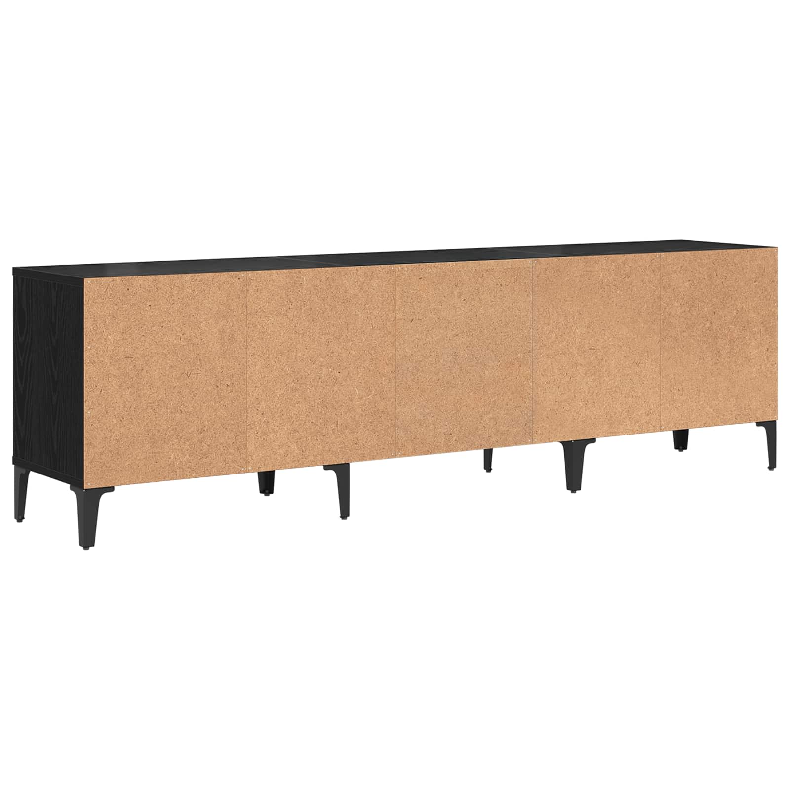 Meuble TV Chêne noir 150 x 30 x 45 cm Bois d'ingénierie et fer - XIOS