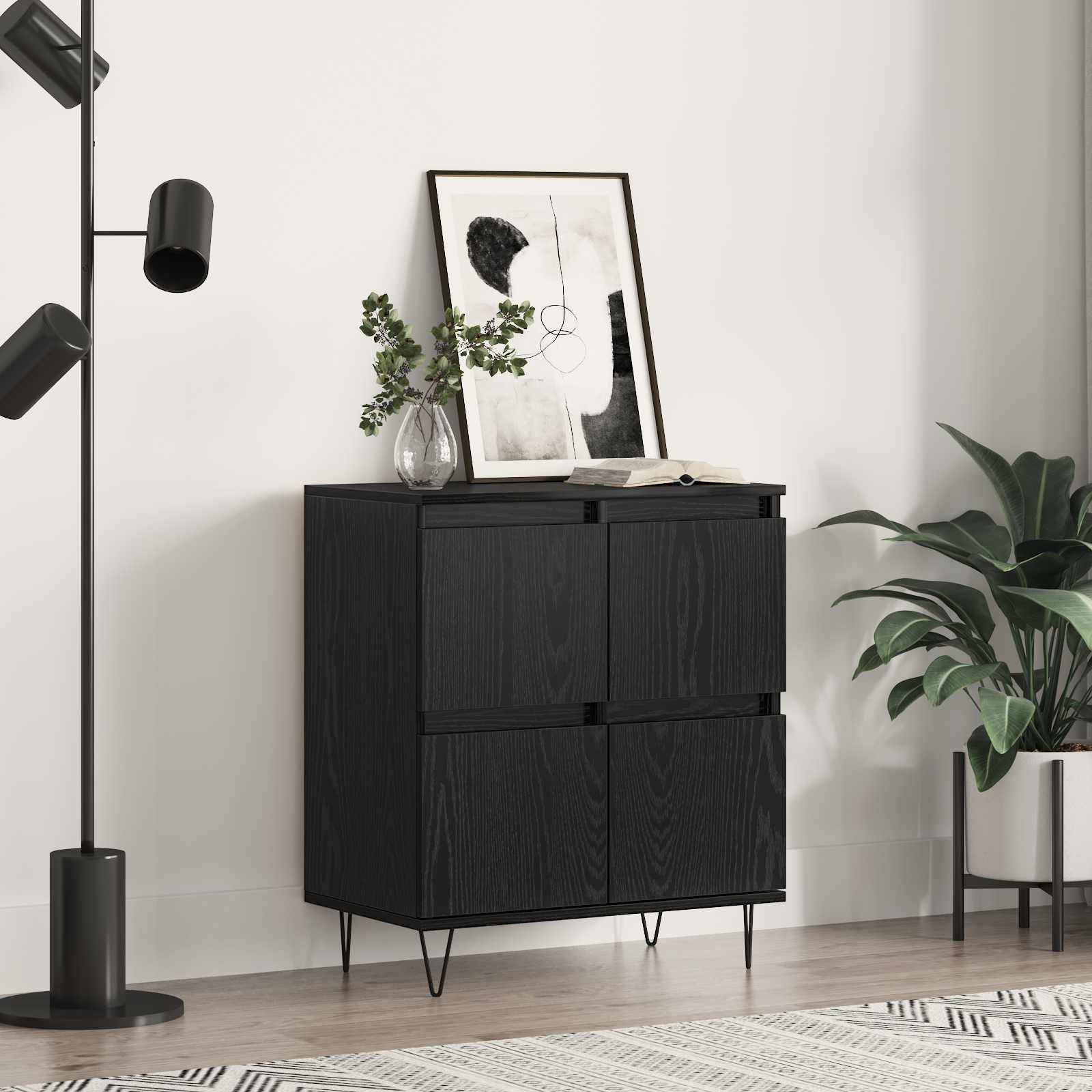 Buffet Chêne noir 60 x 35 x 70 cm - XIOS