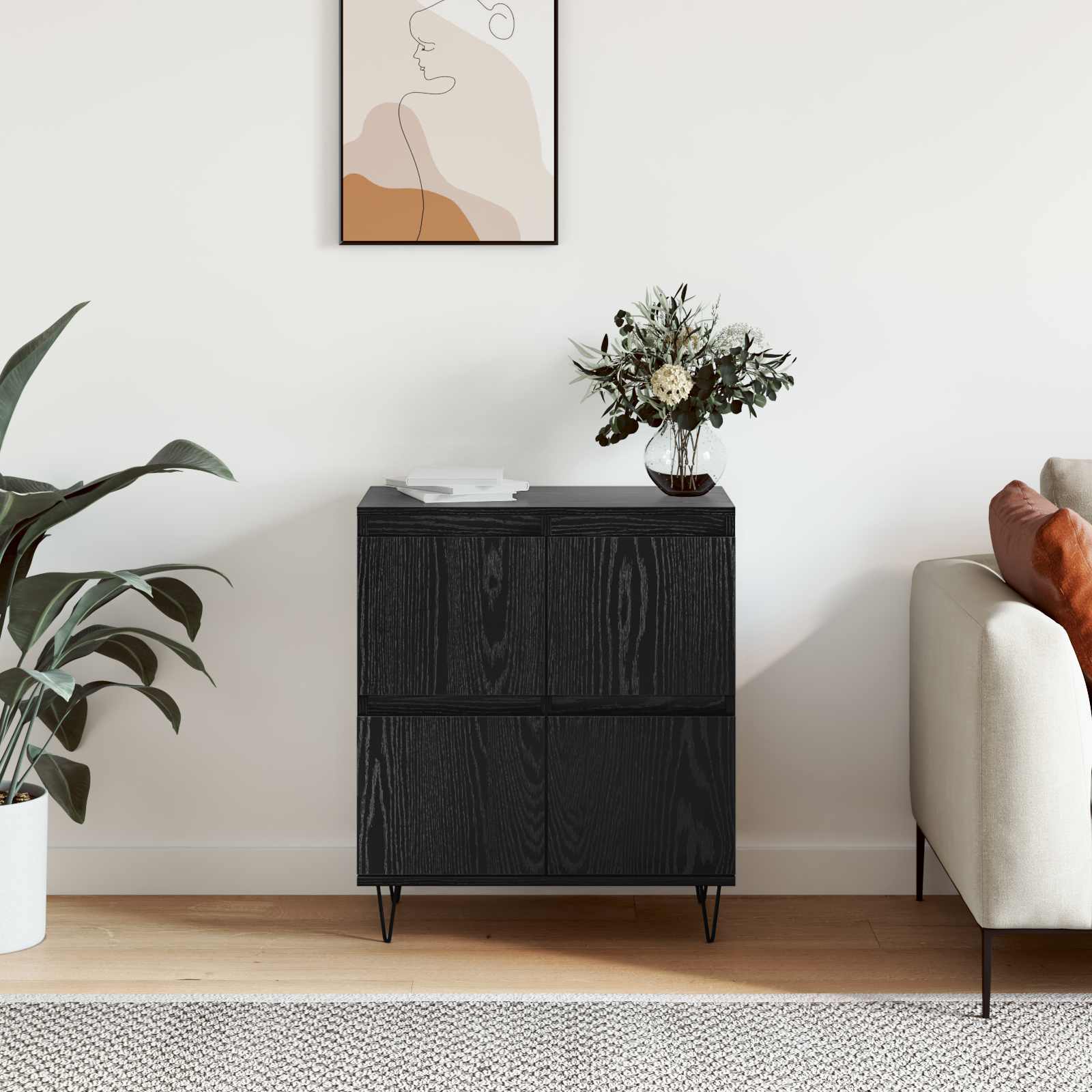 Buffet Chêne noir 60 x 35 x 70 cm - XIOS