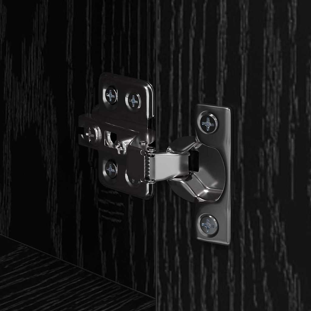 Cabinet de chevet Chêne noir Bois d'ingénierie