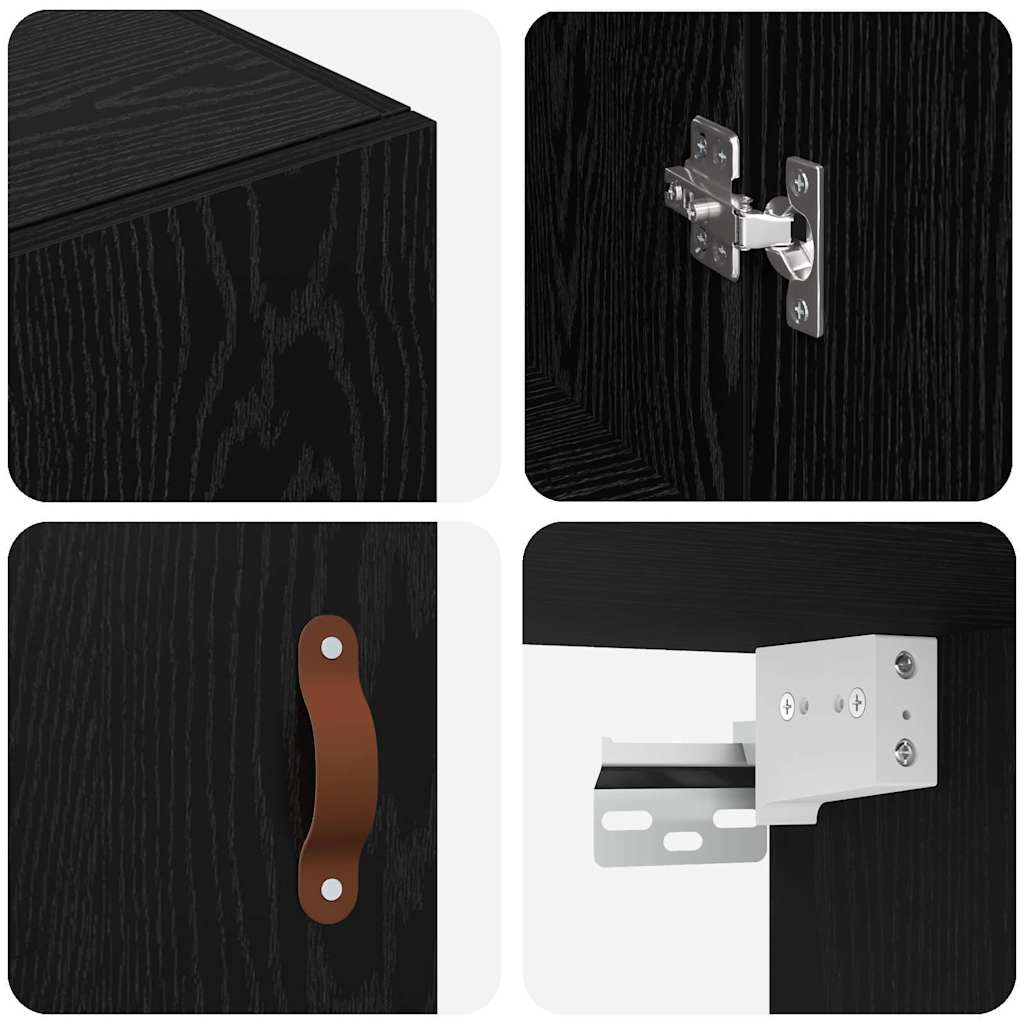 Meuble mural Chêne noir 69,5 x 34 x 90 cm Bois d'ingénierie - XIOS