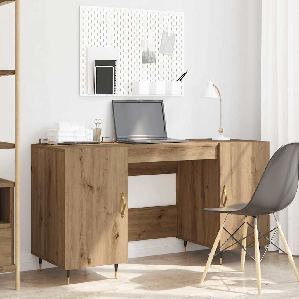 Bureau chêne artisanal 140 x 50 x 75 cm Bois d'ingénierie - XIOS