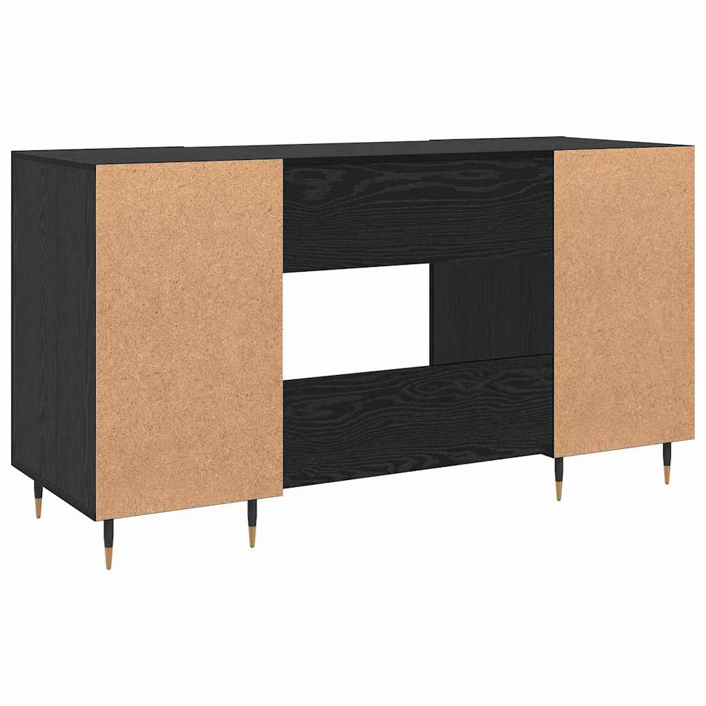 Bureau avec porte Chêne noir 140 x 50 x 75 cm Bois d'ingénierie - XIOS