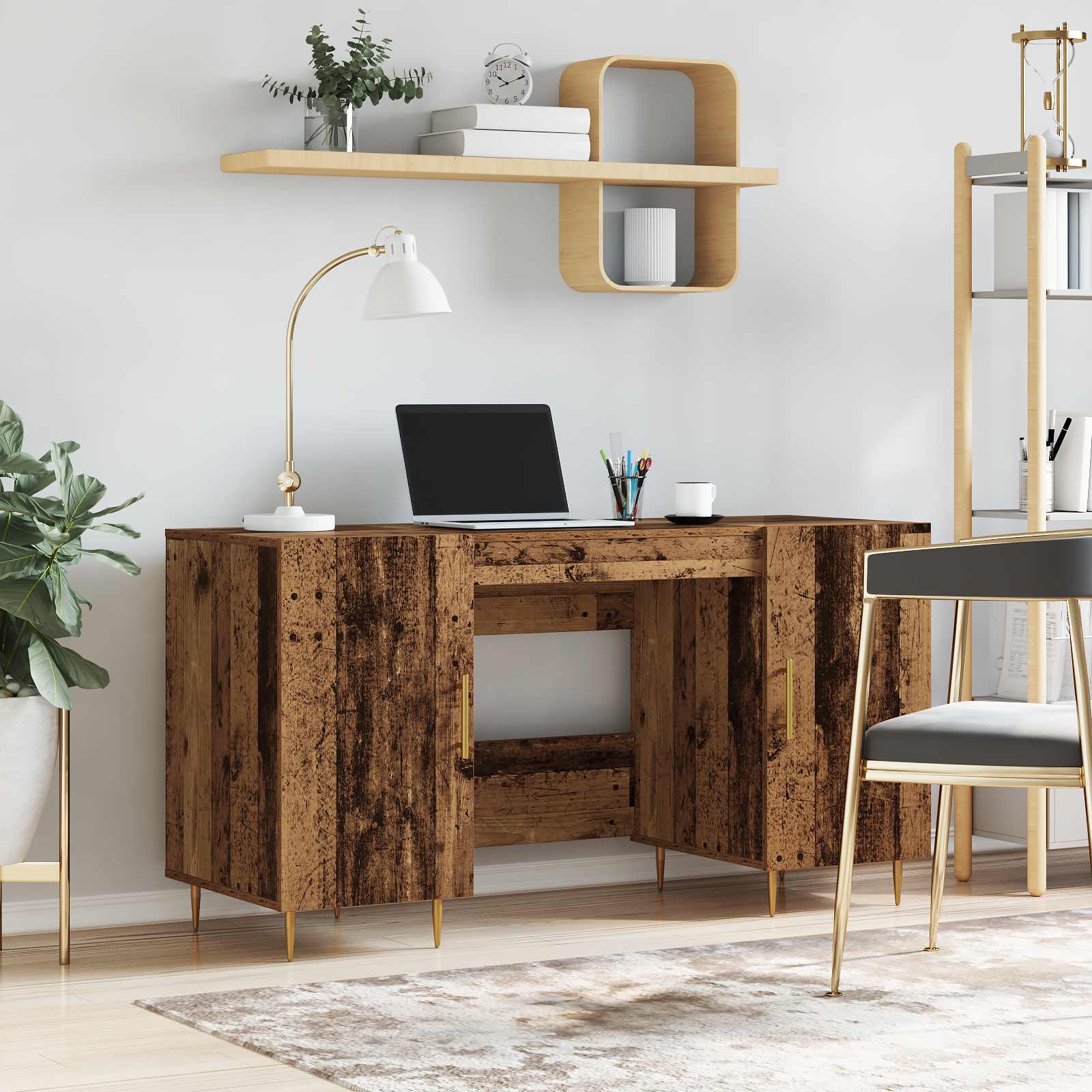 Bureau Bois ancien 140 x 50 x 75 cm Bois d'ingénierie - XIOS