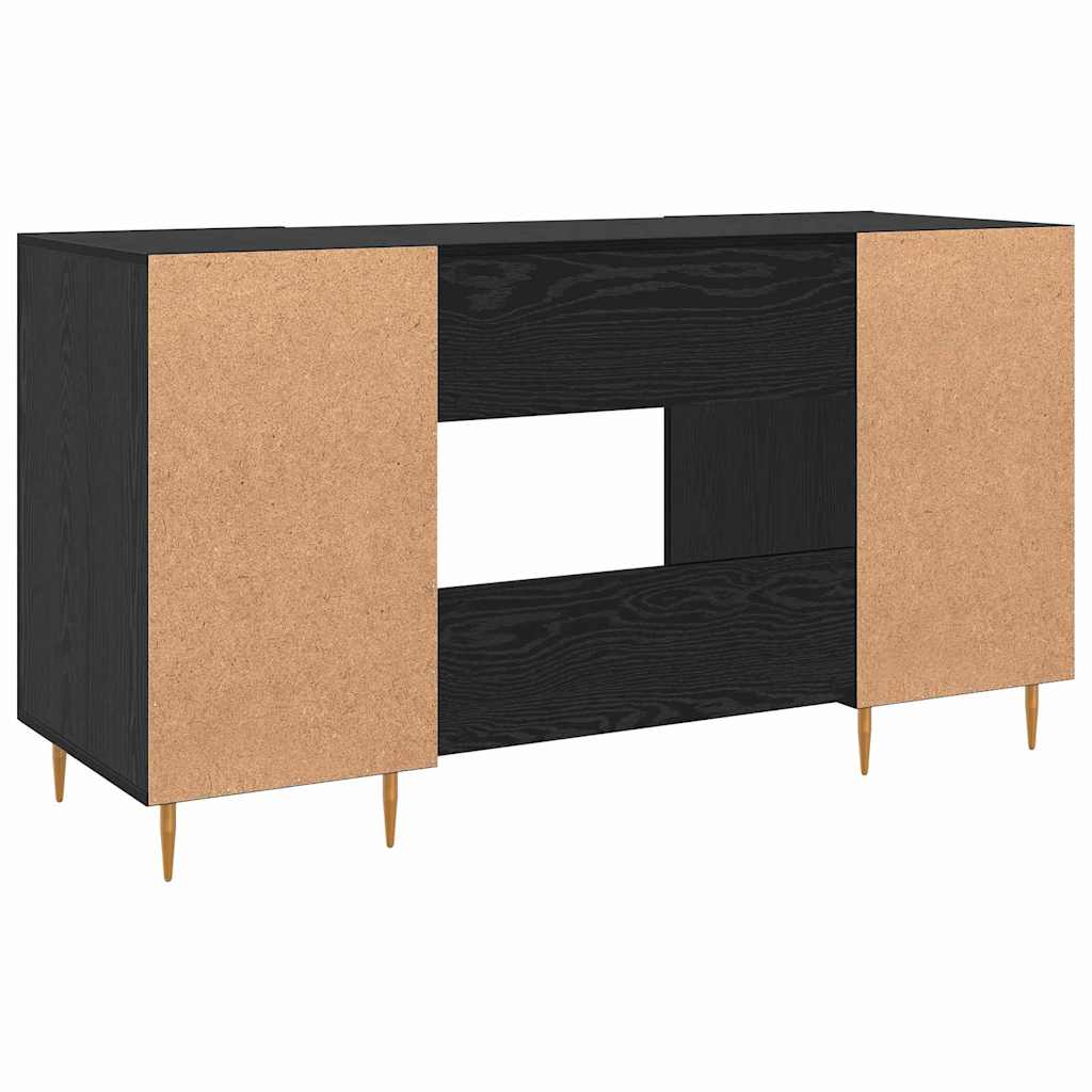 Bureau avec porte Chêne noir 140 x 50 x 75 cm Bois d'ingénierie - XIOS