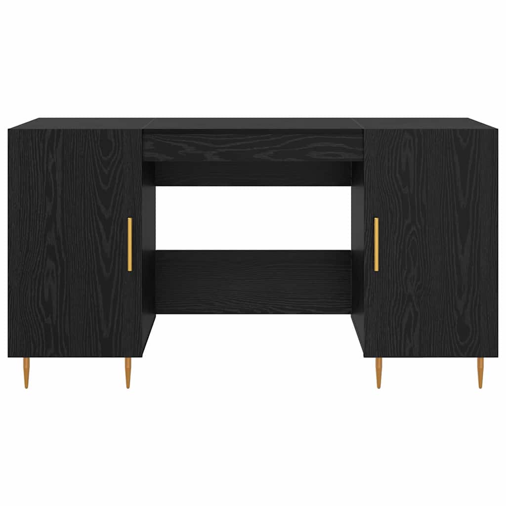 Bureau avec porte Chêne noir 140 x 50 x 75 cm Bois d'ingénierie - XIOS
