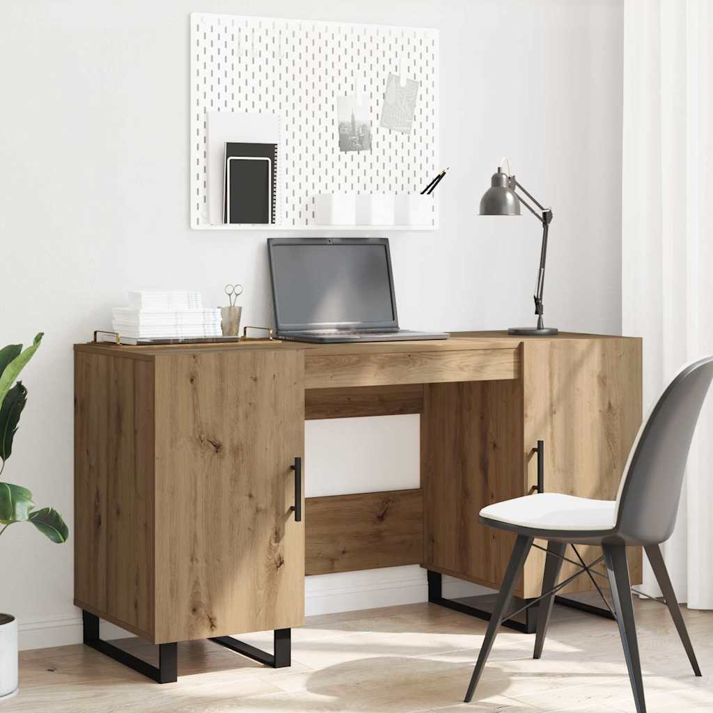 Bureau chêne artisanal 140 x 50 x 75 cm Bois d'ingénierie - XIOS
