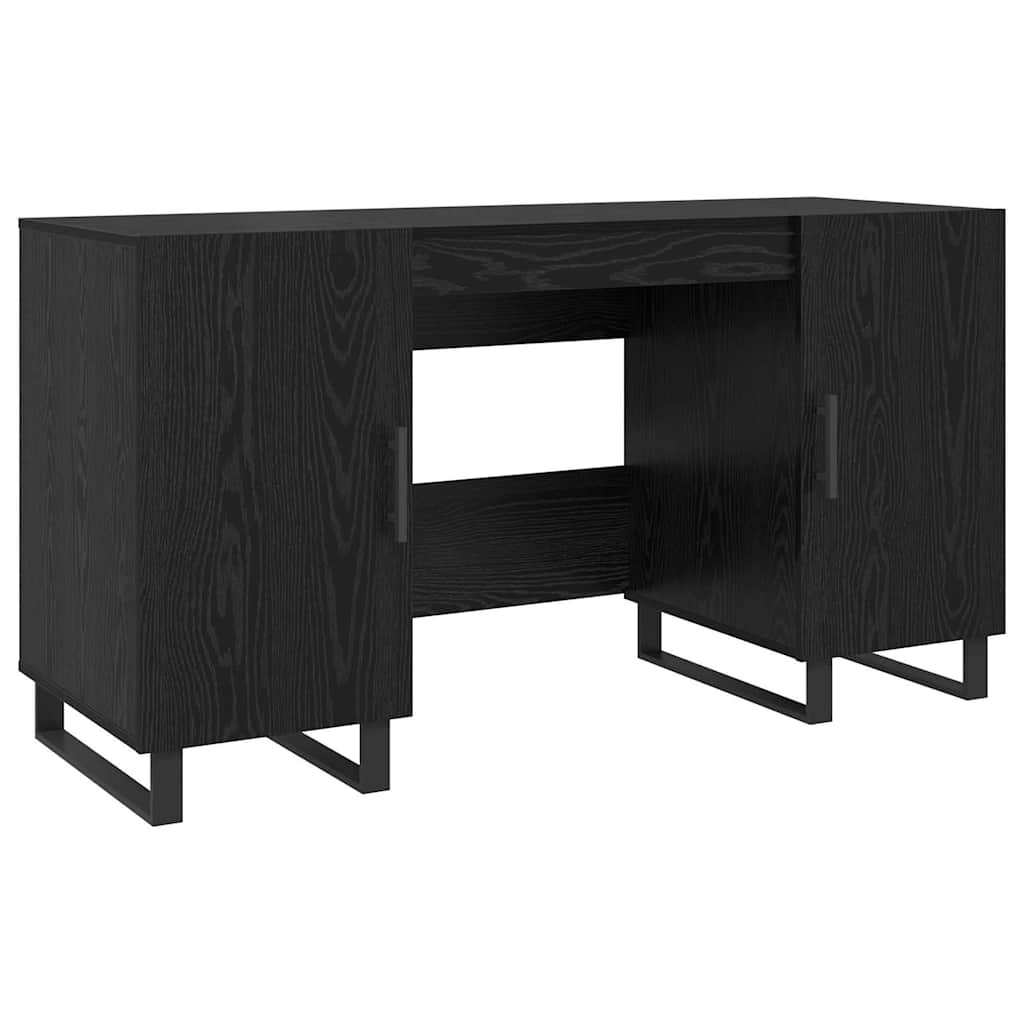 Bureau avec porte Chêne noir 140 x 50 x 75 cm Bois d'ingénierie - XIOS