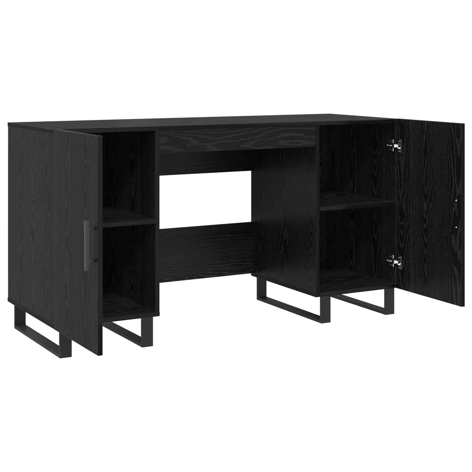 Bureau avec porte Chêne noir 140 x 50 x 75 cm Bois d'ingénierie - XIOS