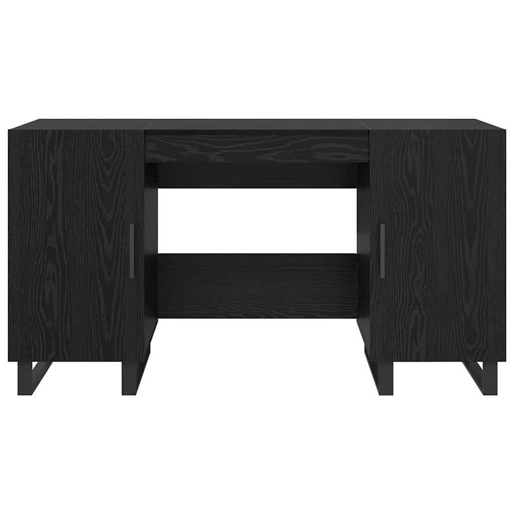 Bureau avec porte Chêne noir 140 x 50 x 75 cm Bois d'ingénierie - XIOS