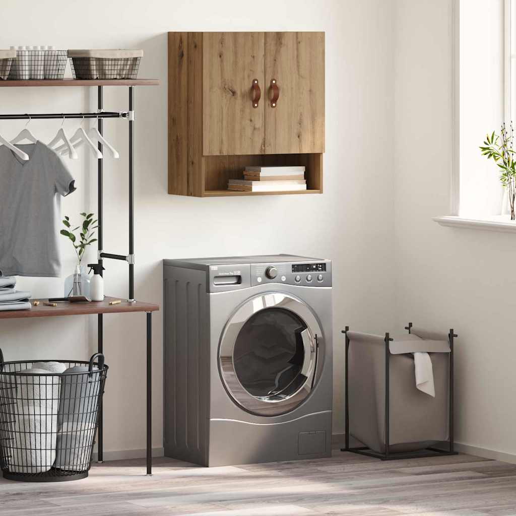 Meuble mural chêne artisanal 60 x 31 x 70 cm Bois d'ingénierie - XIOS