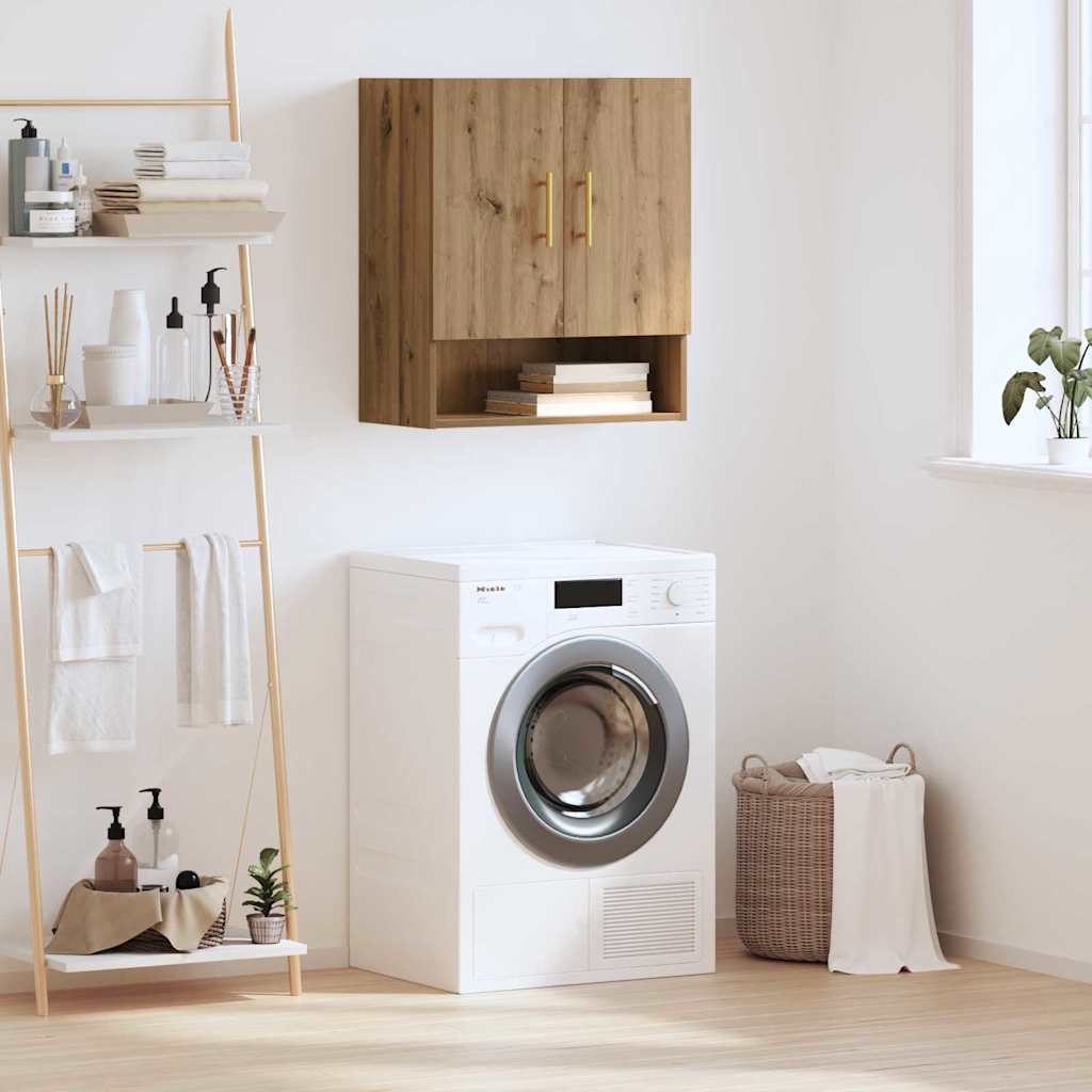 Meuble mural chêne artisanal 60 x 31 x 70 cm Bois d'ingénierie - XIOS