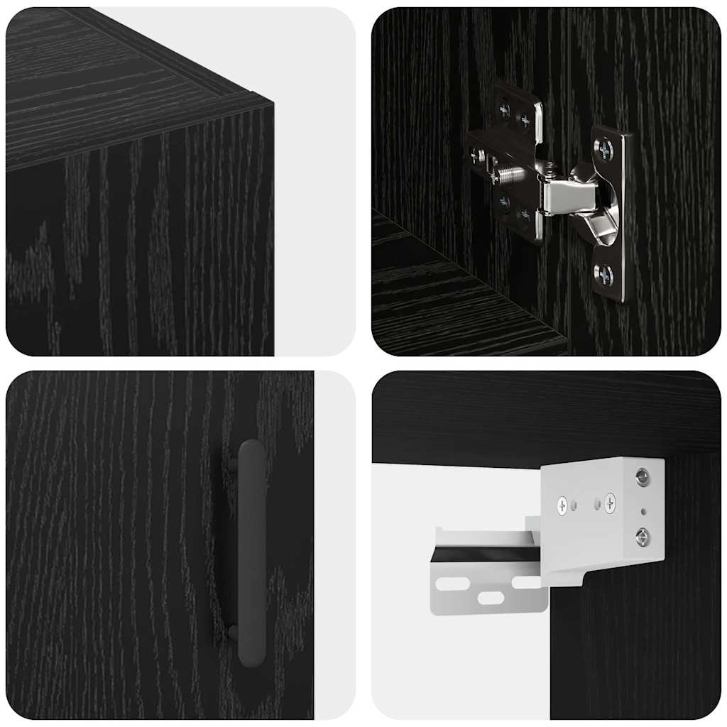 Meuble mural Chêne noir 60 x 31 x 70 cm Bois d'ingénierie - XIOS