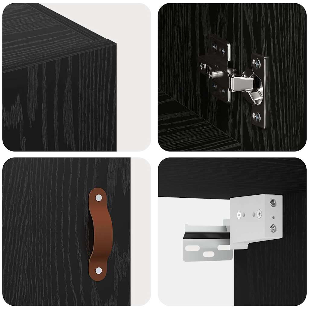 Meuble mural Chêne noir 60 x 31 x 60 cm Bois d'ingénierie - XIOS