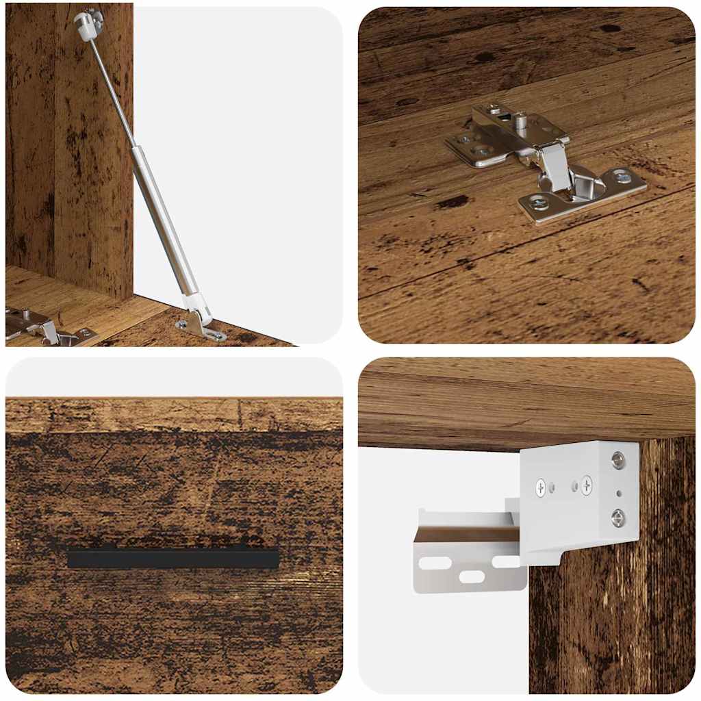 Meuble mural Bois ancien 80 x 36.5 x 35 cm Bois d'ingénierie - XIOS