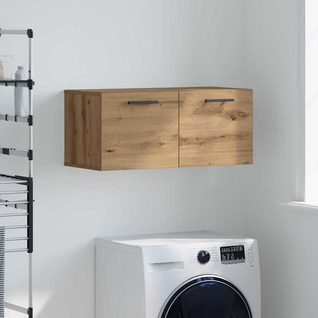 Meuble mural Montage mural chêne artisanal 80 x 36.5 x 35 cm - XIOS