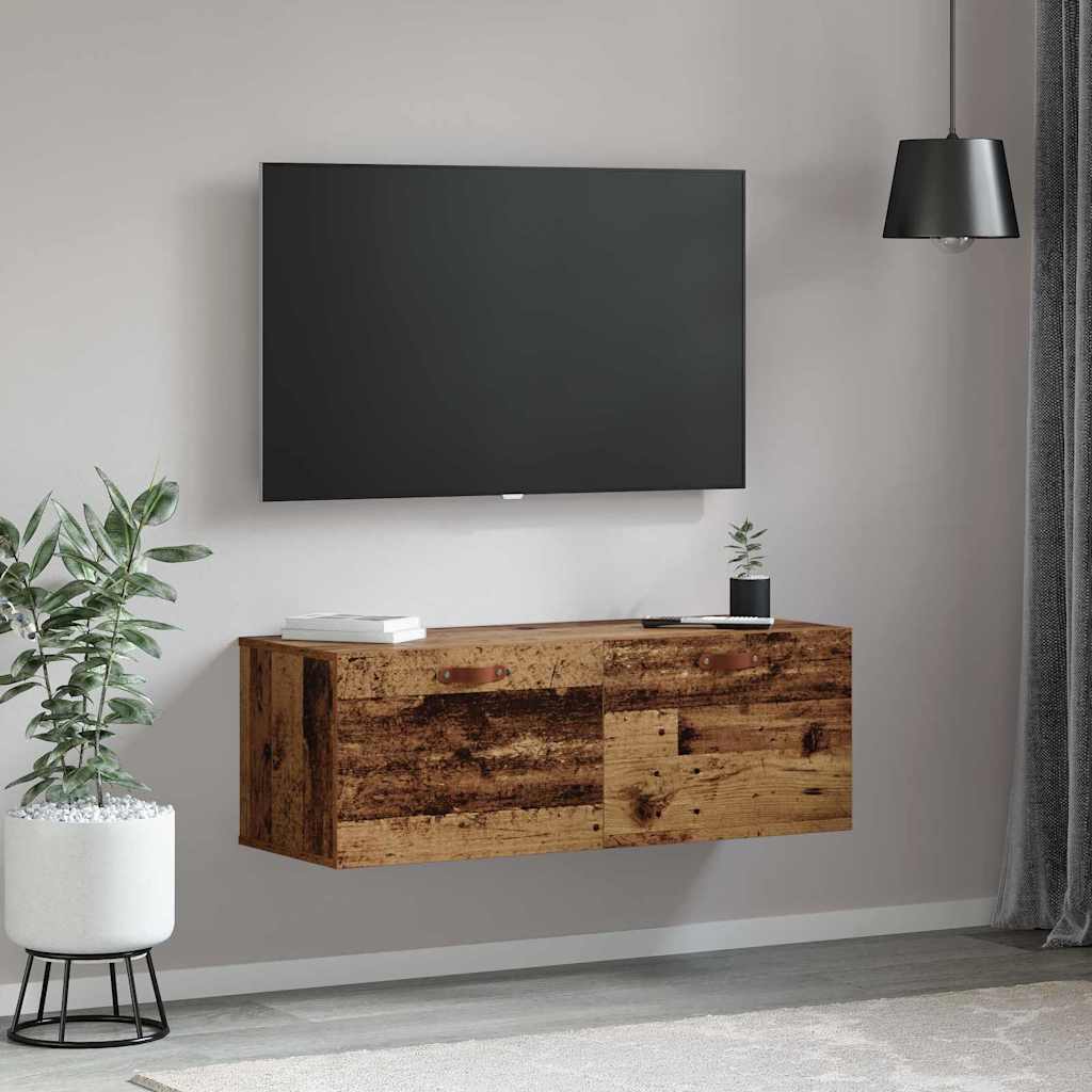 Meuble mural Bois ancien 100 x 36.5 x 35 cm Bois d'ingénierie - XIOS