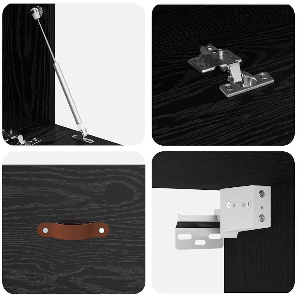 Meuble mural Chêne noir 100 x 36.5 x 35 cm Bois d'ingénierie - XIOS