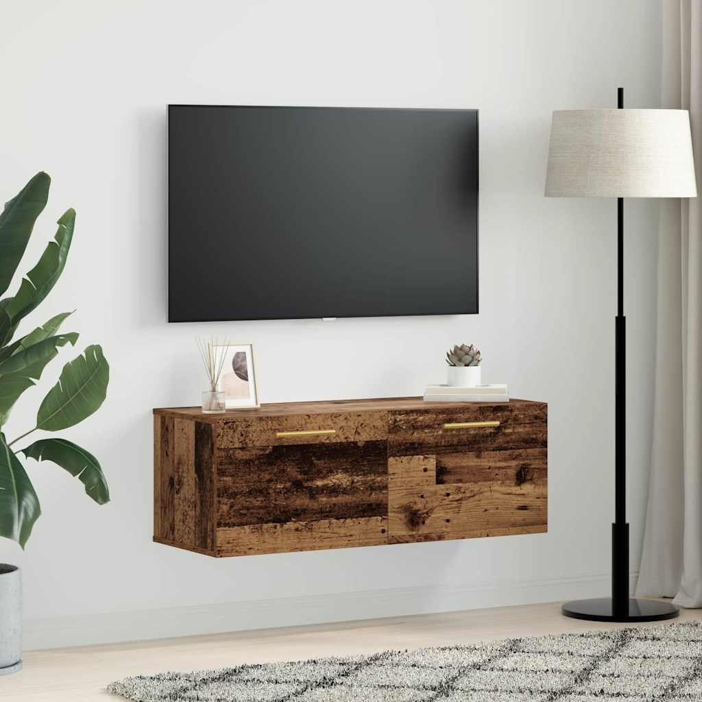 Meuble mural Bois ancien 100 x 36.5 x 35 cm Bois d'ingénierie - XIOS