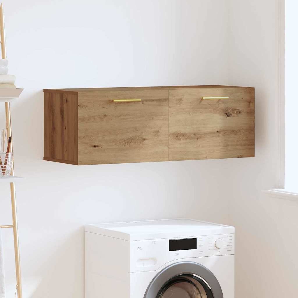 Meuble mural Montage mural chêne artisanal 100 x 36.5 x 35 cm - XIOS