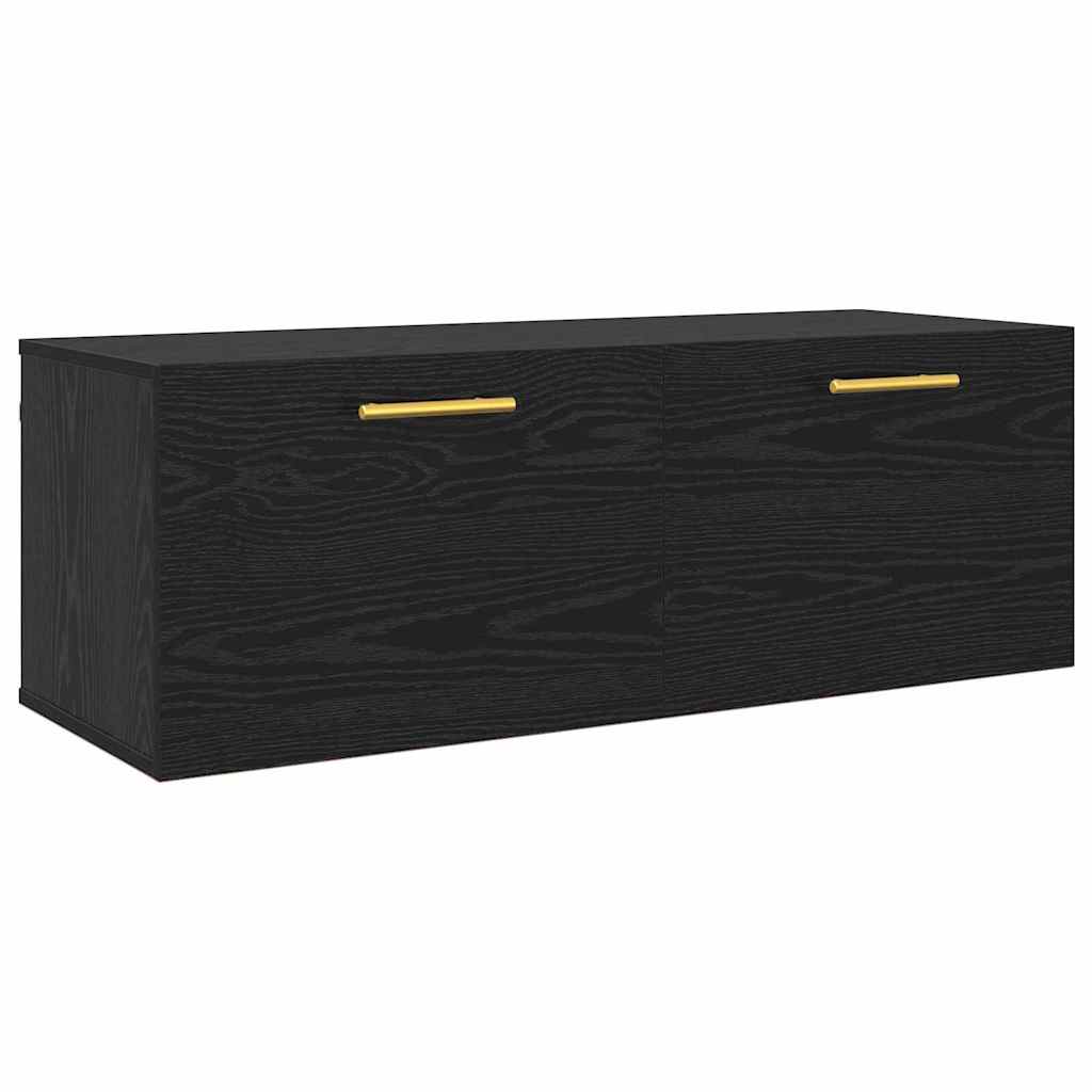 Meuble mural 100 x 36.5 x 35 cm Bois d'ingénierie Chêne noir - XIOS