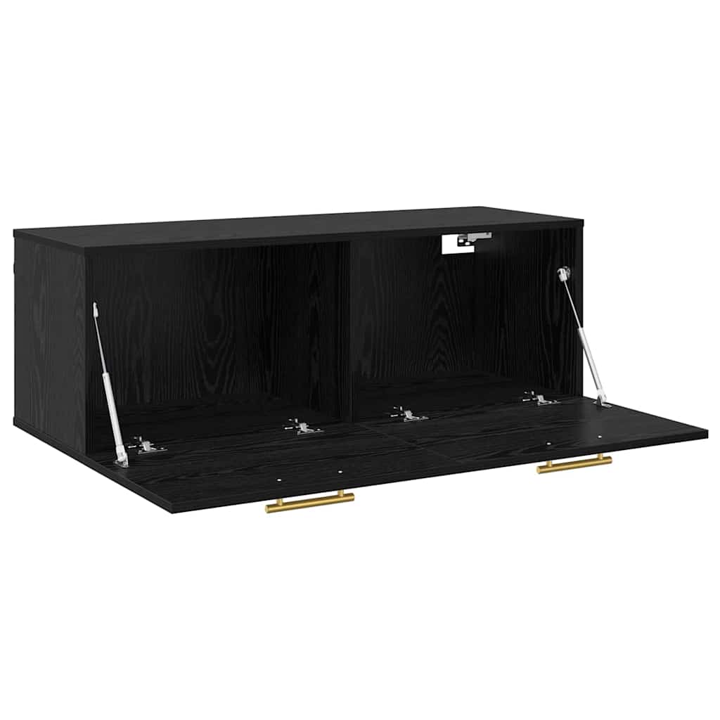Meuble mural 100 x 36.5 x 35 cm Bois d'ingénierie Chêne noir - XIOS
