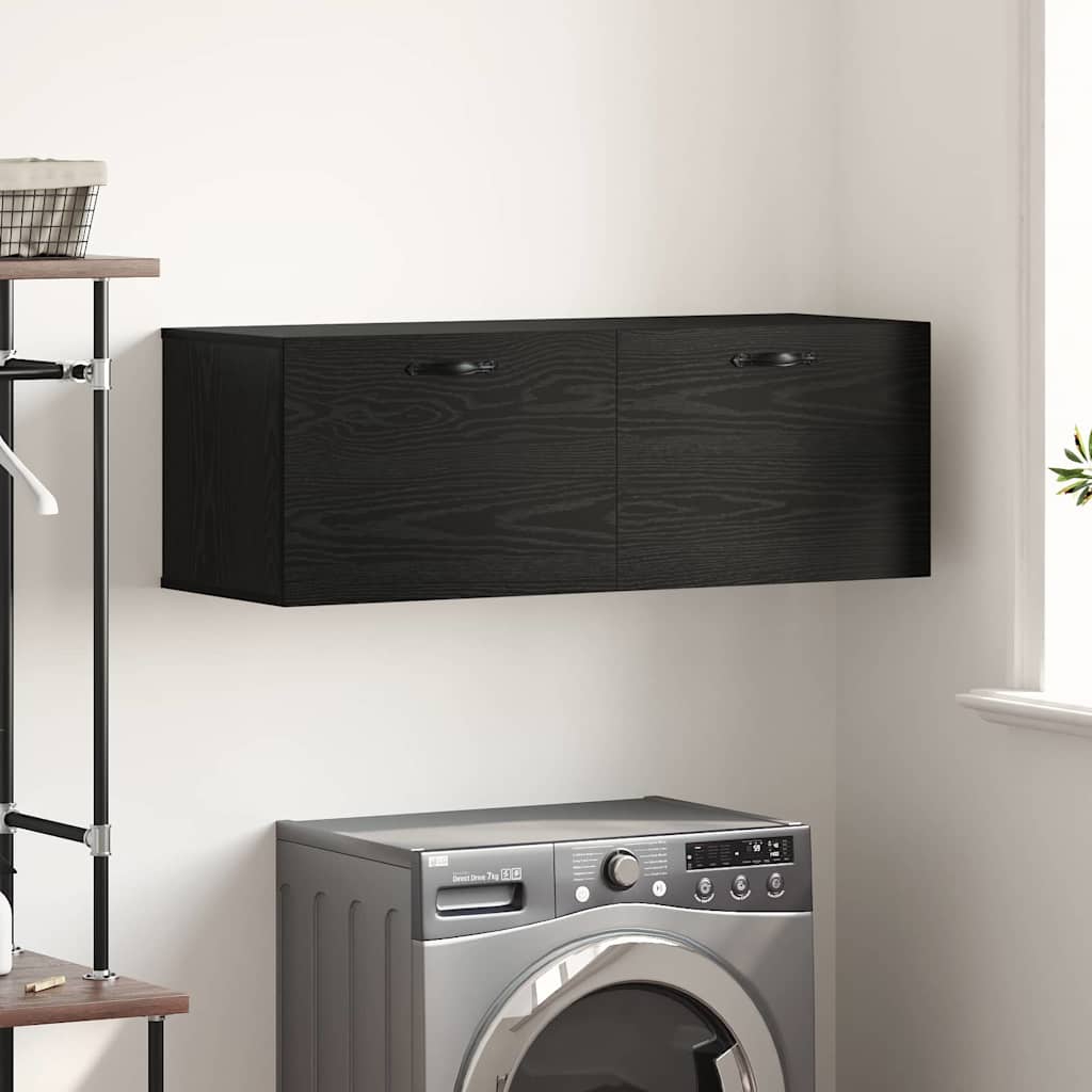 Armoire Murale 100 x 36,5 x 35 cm Bois d'ingénierie Chêne noir - XIOS