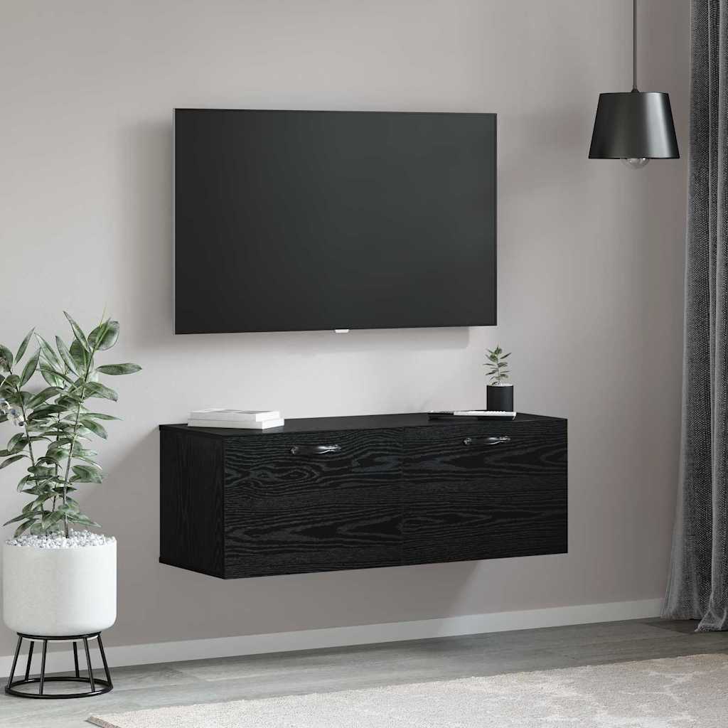 Armoire Murale 100 x 36,5 x 35 cm Bois d'ingénierie Chêne noir - XIOS