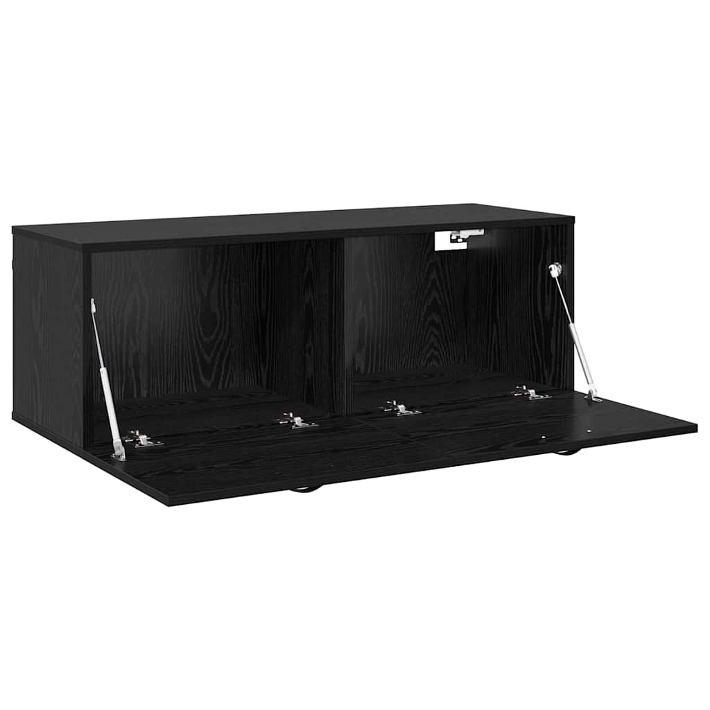 Armoire Murale 100 x 36,5 x 35 cm Bois d'ingénierie Chêne noir - XIOS