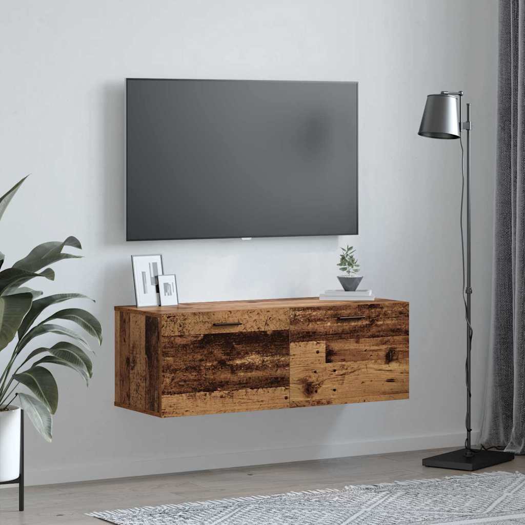 Armoire Murale 100 x 36,5 x 35 cm Bois d'ingénierie Bois ancien - XIOS