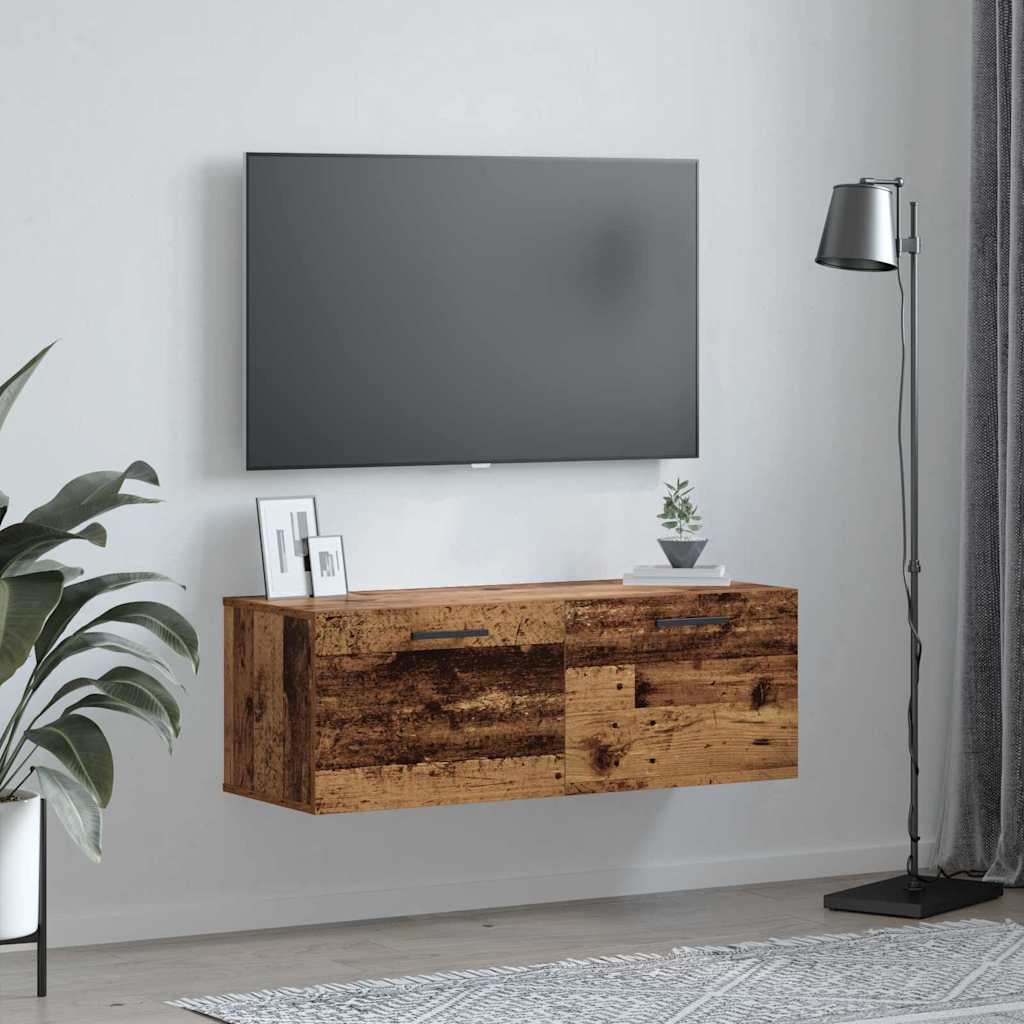 Meuble mural 100 x 36.5 x 35 cm Bois d'ingénierie Bois ancien - XIOS