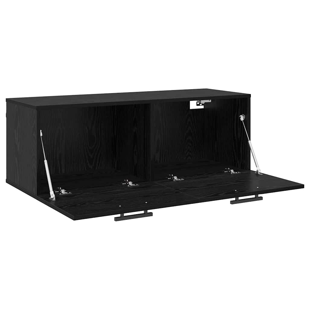 Meuble mural 100 x 36.5 x 35 cm Bois d'ingénierie Chêne noir - XIOS