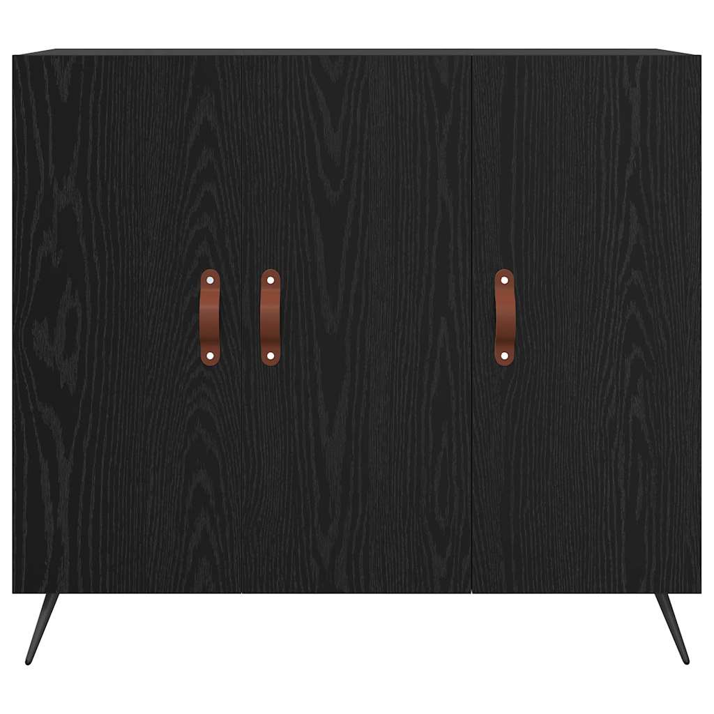 Buffet Noir 90 x 34 x 80 cm Bois d'ingénierie - XIOS