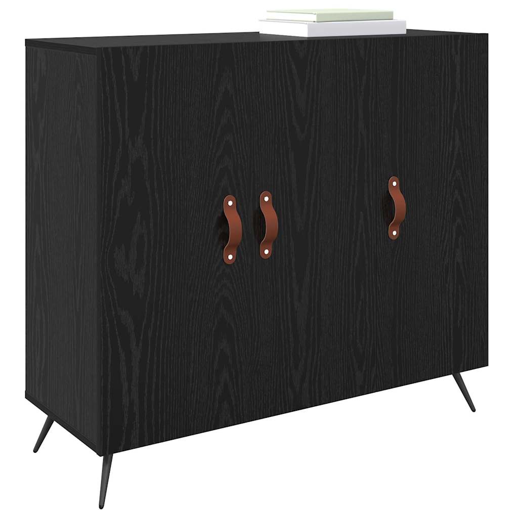 Buffet Noir 90 x 34 x 80 cm Bois d'ingénierie - XIOS