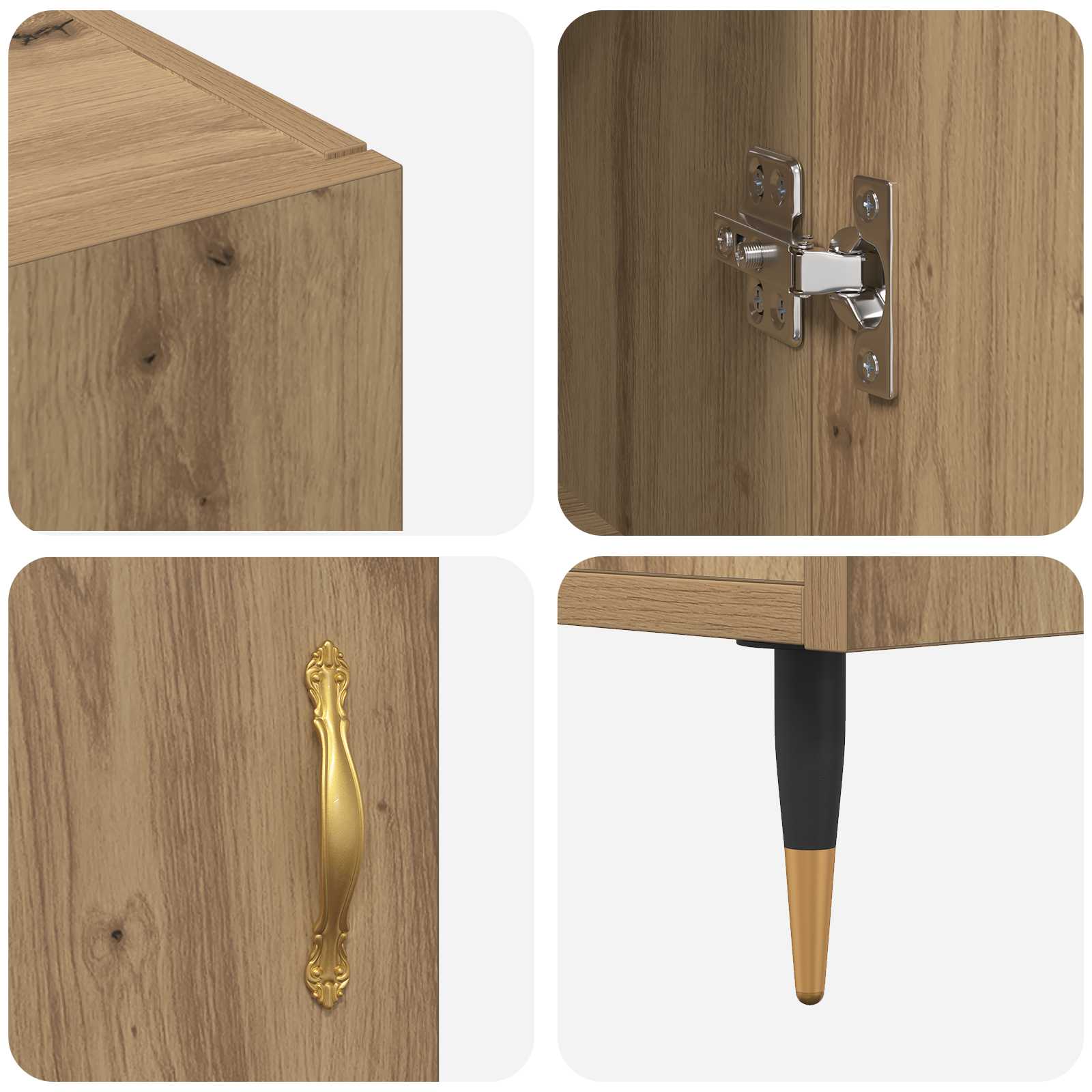 Buffet Chêne artisanal 90 x 34 x 80 cm Bois d'ingénierie - XIOS