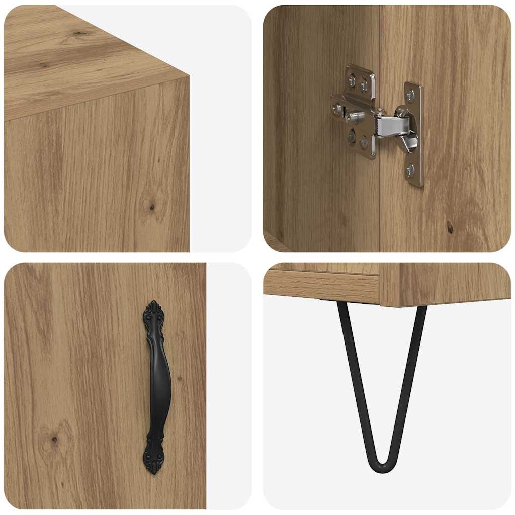 Buffet chêne artisanal 90 x 34 x 80 cm Bois d'ingénierie - XIOS