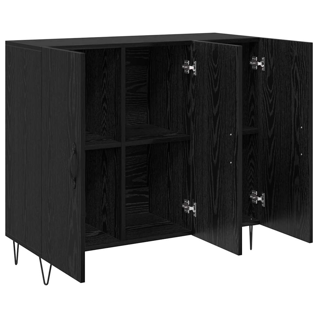 Buffet Chêne noir 90 x 34 x 80 cm Bois d'ingénierie - XIOS