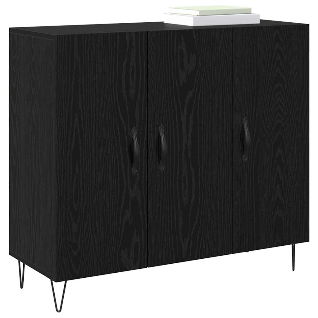 Buffet Chêne noir 90 x 34 x 80 cm Bois d'ingénierie - XIOS