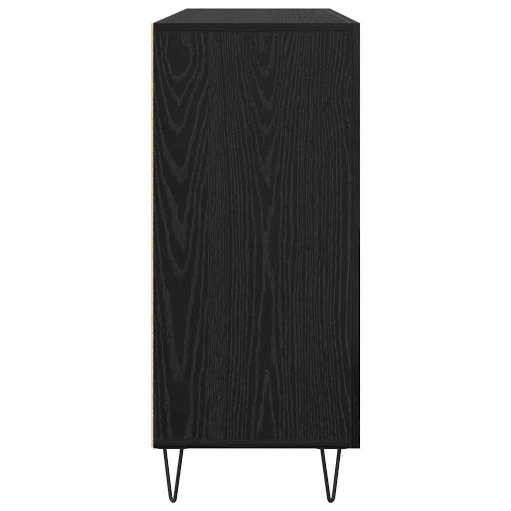 Buffet Chêne noir 90 x 34 x 80 cm Bois d'ingénierie - XIOS